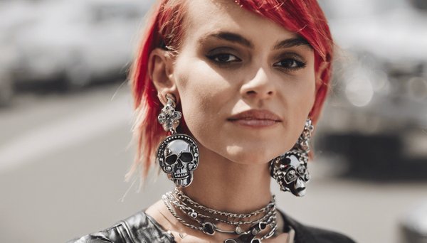 10 façons de porter des boucles d'oreilles tête de mort au quotidien